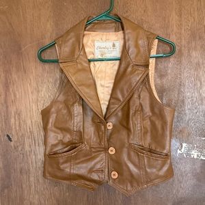 Vintage leather waist coat